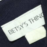 BETSY'S THINGS Womens Pencil Dress Blue Viscose Short Sleeve Knee Length M