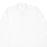 CANDAHAR CLUB Mens Plain Shirt White Long Sleeve L