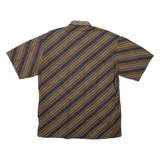 ARJUNA WEDA Mens Shirt Brown Striped 2XL