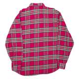 MEBI TEAM Mens Flannel Shirt Red Check Long Sleeve M