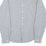 LEVI'S Slim Fit Mens Shirt Grey Striped Long Sleeve S