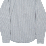 LEVI'S Slim Fit Mens Shirt Grey Striped Long Sleeve S