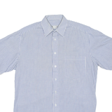 C&A Mens Shirt Blue Striped L