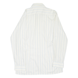 LINEO Mens Shirt Beige Striped Long Sleeve L