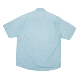 FINEST TAILOR Mens Plain Shirt Blue L