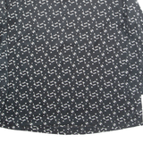 MARINA YACHTING Womens Printed Blouse Black Long Sleeve Geometric L