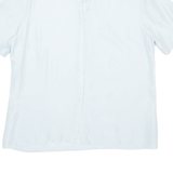 SPENGLER Womens Shirt Blue Collared Silk M