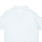 SPENGLER Womens Shirt Blue Collared Silk M