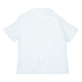 SPENGLER Womens Shirt Blue Collared Silk M