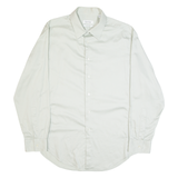 CALVIN KLEIN Slim Fit Stretch Mens Plain Shirt Grey Long Sleeve L