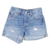 LEVI'S 501 Womens Denim Shorts Blue Relaxed XXS W24
