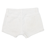 GUESS Womens Denim Shorts White Relaxed M W29