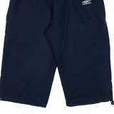 UMBRO Mesh Lining Mens Pedal Pushers Shorts Blue Relaxed L W28