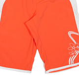 ADIDAS Womens Pedal Pushers Shorts Pink Relaxed UK 14 W33