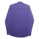CALVIN KLEIN Stretch Fit Mens Plain Shirt Purple Long Sleeve M