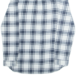 TOMMY HILFIGER Regular Fit Mens Flannel Shirt White Plaid Long Sleeve M