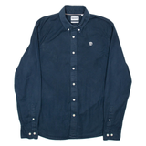 TIMBERLAND Slim Fit Mens Plain Shirt Blue Long Sleeve M