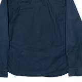 TIMBERLAND Slim Fit Mens Plain Shirt Blue Long Sleeve M