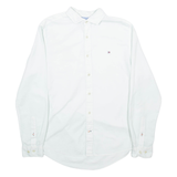 TOMMY HILFIGER Mens Plain Shirt Grey Long Sleeve M