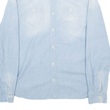 ALL SAINTS Mens Plain Shirt Blue Long Sleeve M