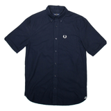 FRED PERRY Mens Plain Shirt Blue XS