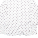 TED BAKER Mens Shirt White Spotted Long Sleeve L