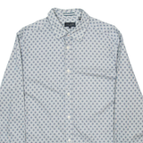 TED BAKER Mens Shirt Blue Crazy Pattern Long Sleeve L