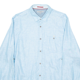 TED BAKER Mens Formal Shirt Blue Long Sleeve M