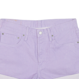 LEVI'S 501 Mid Rise Mens Denim Shorts Purple Relaxed M W32