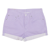 LEVI'S 501 Mid Rise Mens Denim Shorts Purple Relaxed M W32
