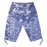 NO EXCESS Acid Wash Mens Pedal Pushers Shorts Blue Relaxed L W32