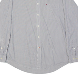 TOMMY HILFIGER Mens Shirt Blue Pinstripe Long Sleeve L