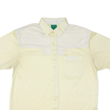 CANDA Mens Plain Shirt Yellow 90s M