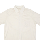 Mens Plain Shirt Cream 90s M