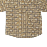 NATURAL ISSUE Mens Shirt Brown Geometric L
