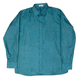MARUTI Mens Plain Shirt Blue Long Sleeve L