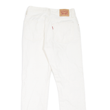 LEVI'S 501 Jeans Distressed Womens White Regular Straight W26 L27