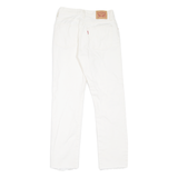 LEVI'S 501 Jeans Distressed Womens White Regular Straight W26 L27