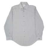 CALVIN KLEIN Slim Fit Mens Shirt Black Check Long Sleeve M
