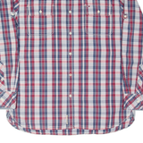 TOMMY HILFIGER Custom Fit Mens Shirt Red Plaid Long Sleeve XL