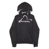 CHAMPION Womens Black Hoodie L