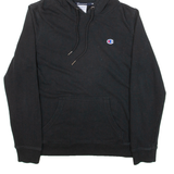 CHAMPION Womens Black Hoodie L