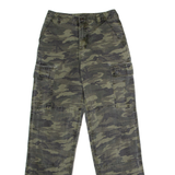 BAE Camouflage Cargo Womens Canvas Trousers Green Regular Straight W26 L29