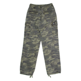 BAE Camouflage Cargo Womens Canvas Trousers Green Regular Straight W26 L29