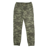 GEMO Cuffed Camouflage Cargo Mens Trousers Green Regular Straight W28 L28