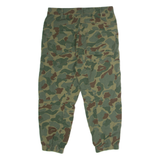 G-STAR Cuffed Camouflage Womens Trousers Green Loose Tapered W30 L22