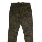 POOL JEANS Camouflage Womens Trousers Green Regular Straight W30 L28