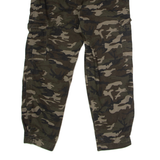 AMISU Camouflage Cargo Womens Twill Trousers Green Regular Straight W30 L26