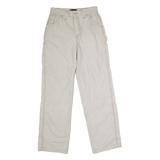 ASOS Carpenter Womens Trousers Cream Regular Straight W28 L32