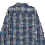 DKNY Mens Shirt Blue Camouflage Long Sleeve S